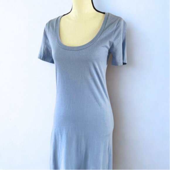 J.Crew Re-Imagined T-Shirt Midi Dress XS - Soft Blue - EUC - Picture 2 of 5